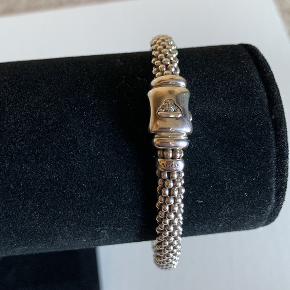 LAGOS EMBRACE Three Station Silver X Diamond Bracelet | 6mm - Picture 8 of 16